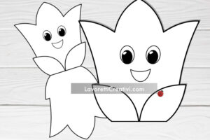 biglietto a forma di tulipano