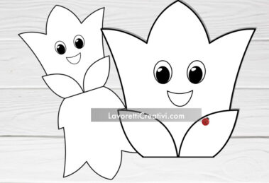 biglietto a forma di tulipano