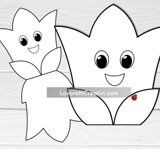 Tulipano per la mamma 9 biglietto a forma di tulipano