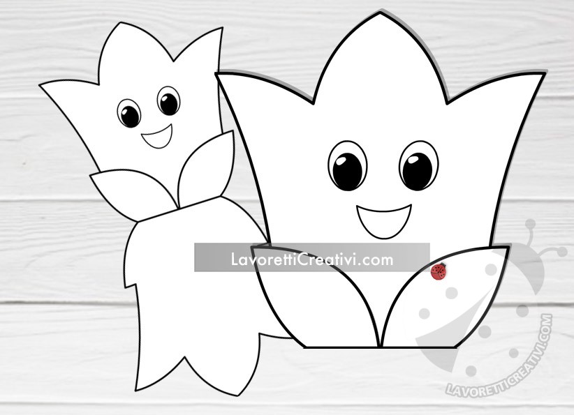 biglietto a forma di tulipano