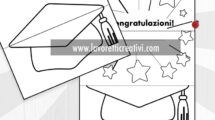 biglietto laurea da colorare