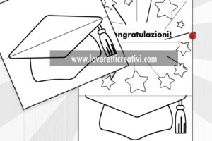 biglietto laurea da colorare