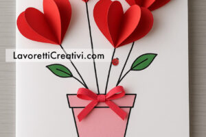biglietto mamma vaso con cuori