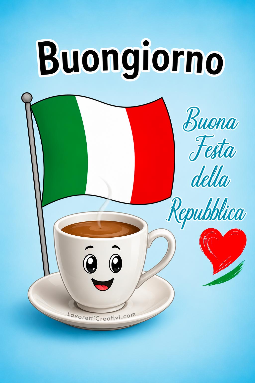 buongiorno 2 giugno con tazzina