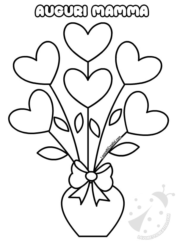 disegno cuori per la mamma