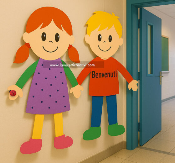 Bambini di carta per dare il benvenuto 12 bambini di carta accoglienza