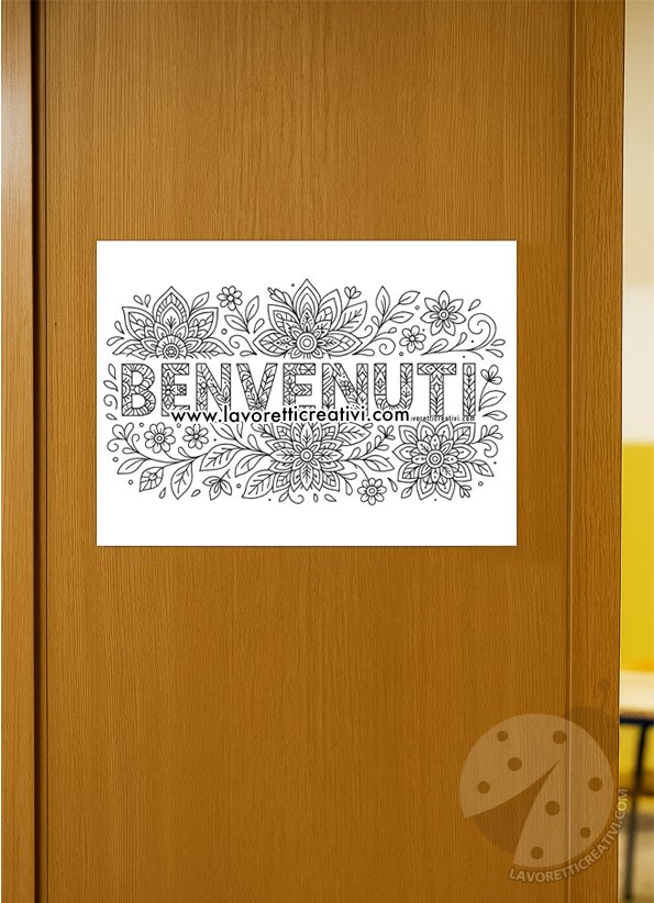 cartello benvenuti mandala