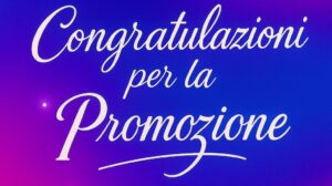 congratulazioni promozione