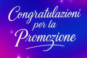 congratulazioni promozione