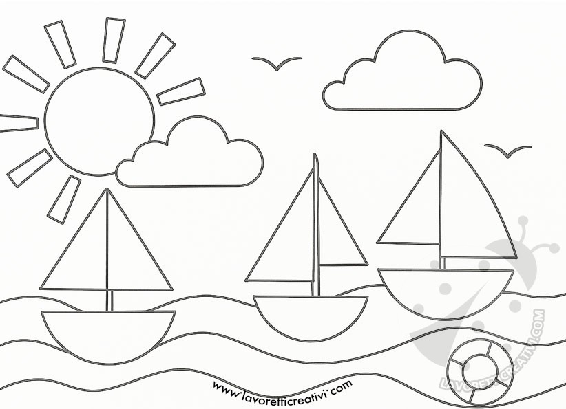 disegno barche mare