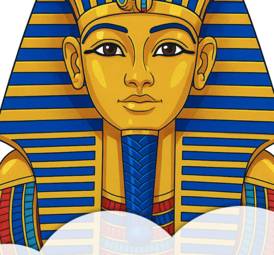 Maschera di Tutankhamon a colori 8 maschera tutankhamon colorata