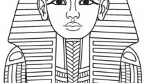 maschera tutankhamon da colorare
