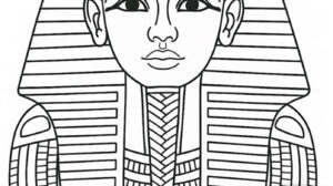 maschera tutankhamon da colorare