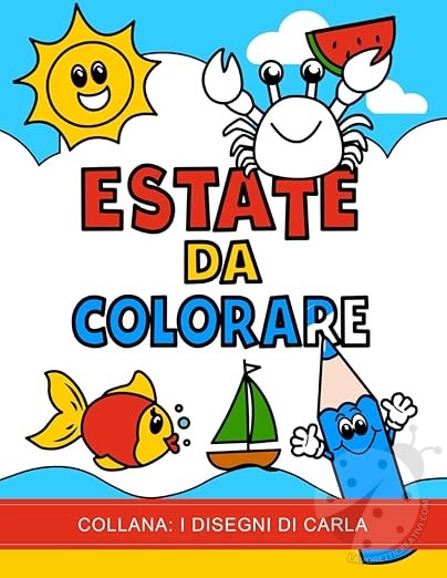 Biglietto cuore con frase per la mamma 6 Estate da colorare