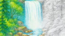 cascata nel bosco disegno