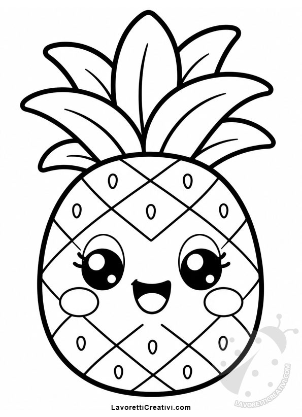 disegno ananas da colorare