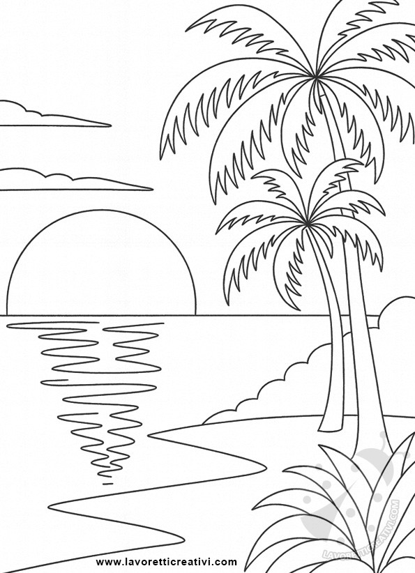 disegno paesaggio tropicale 1