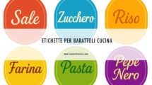 etichette barattoli cucina