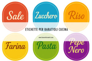 etichette barattoli cucina