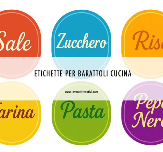 Etichette per barattoli cucina da stampare 9 etichette barattoli cucina