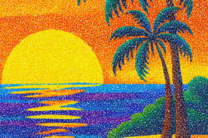 paesaggio tropicale con puntini
