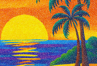 paesaggio tropicale con puntini