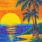 paesaggio tropicale con puntini