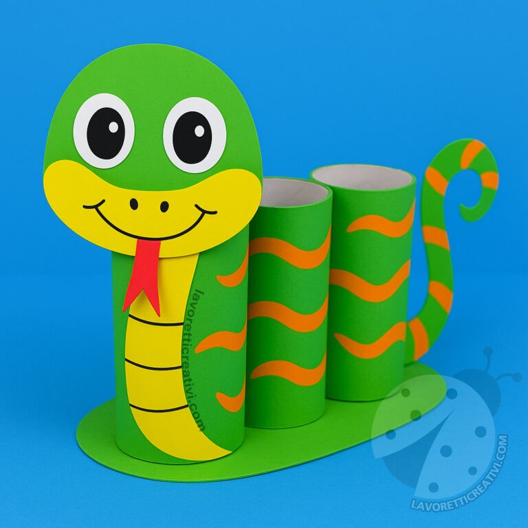 Portapenne Serpente con Rotoli di Carta Igienica - Lavoretti Creativi