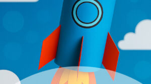 razzo spaziale di carta