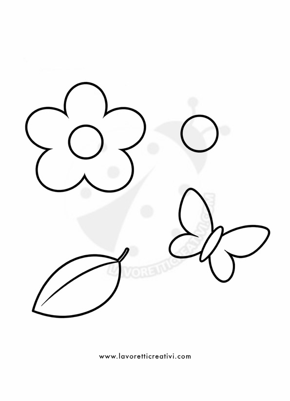 sagome fiore foglia farfalla 1