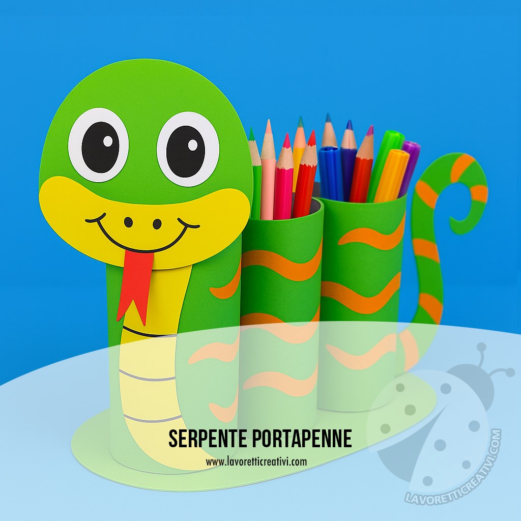 Serpente portapenne con Rotoli di Carta Igienica