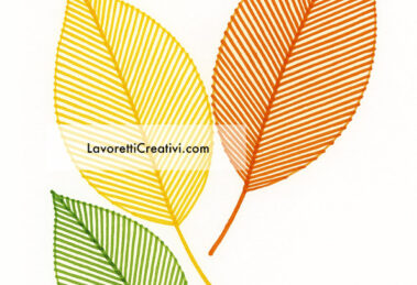 Foglie con linee arte