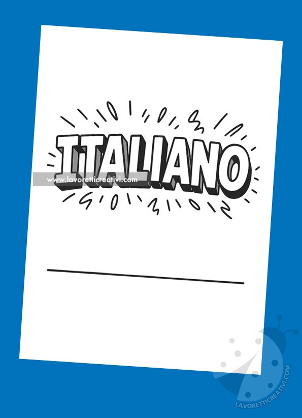scritta italiano in 3d da colorare