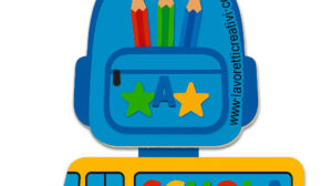decorazione bentornati zaino scuolabus