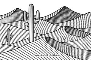 deserto con linee arte