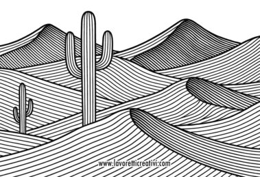 deserto con linee arte