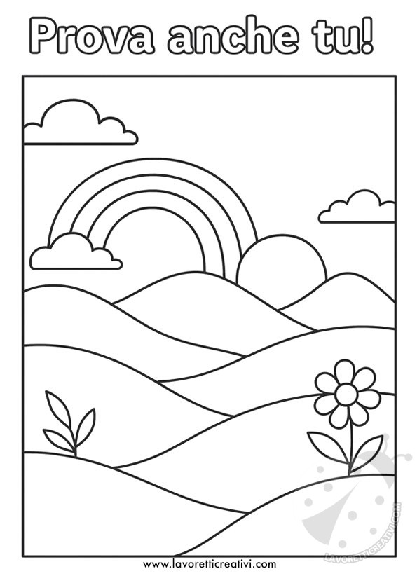 disegno paesaggio puntinismo 1
