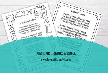 poesie rientro scuola primaria