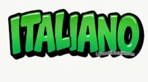 scritta Italiano colorata