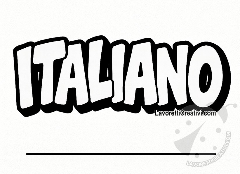 scritta italiano stile graffiti