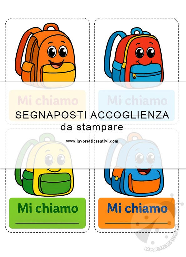 segnaposti accoglienza