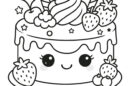torta frutta bosco disegno