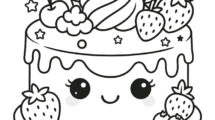 torta frutta bosco disegno