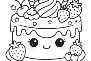 torta frutta bosco disegno
