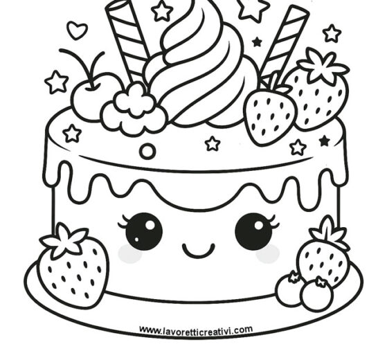 torta frutta bosco disegno