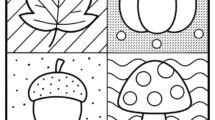 Decorazione quadrata tema autunno