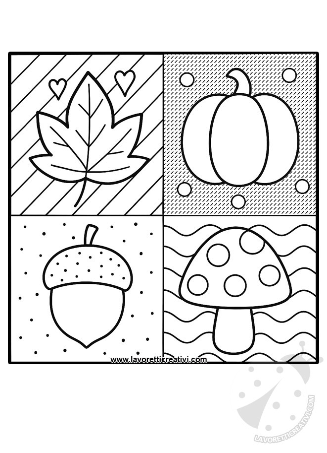 Decorazione quadrata tema autunno
