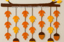 decorazione foglie ghiande