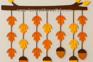 decorazione foglie ghiande