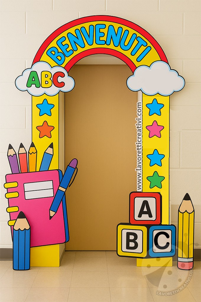 porta accoglienza addobbi aula